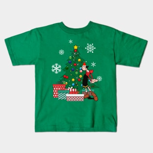 Olive Oyl Around The Christmas Tree Popeye Kids T-Shirt